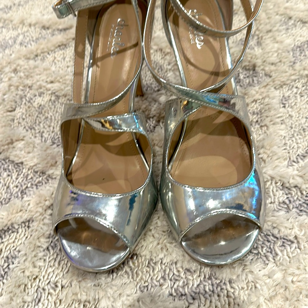 Silver Super comfy heels